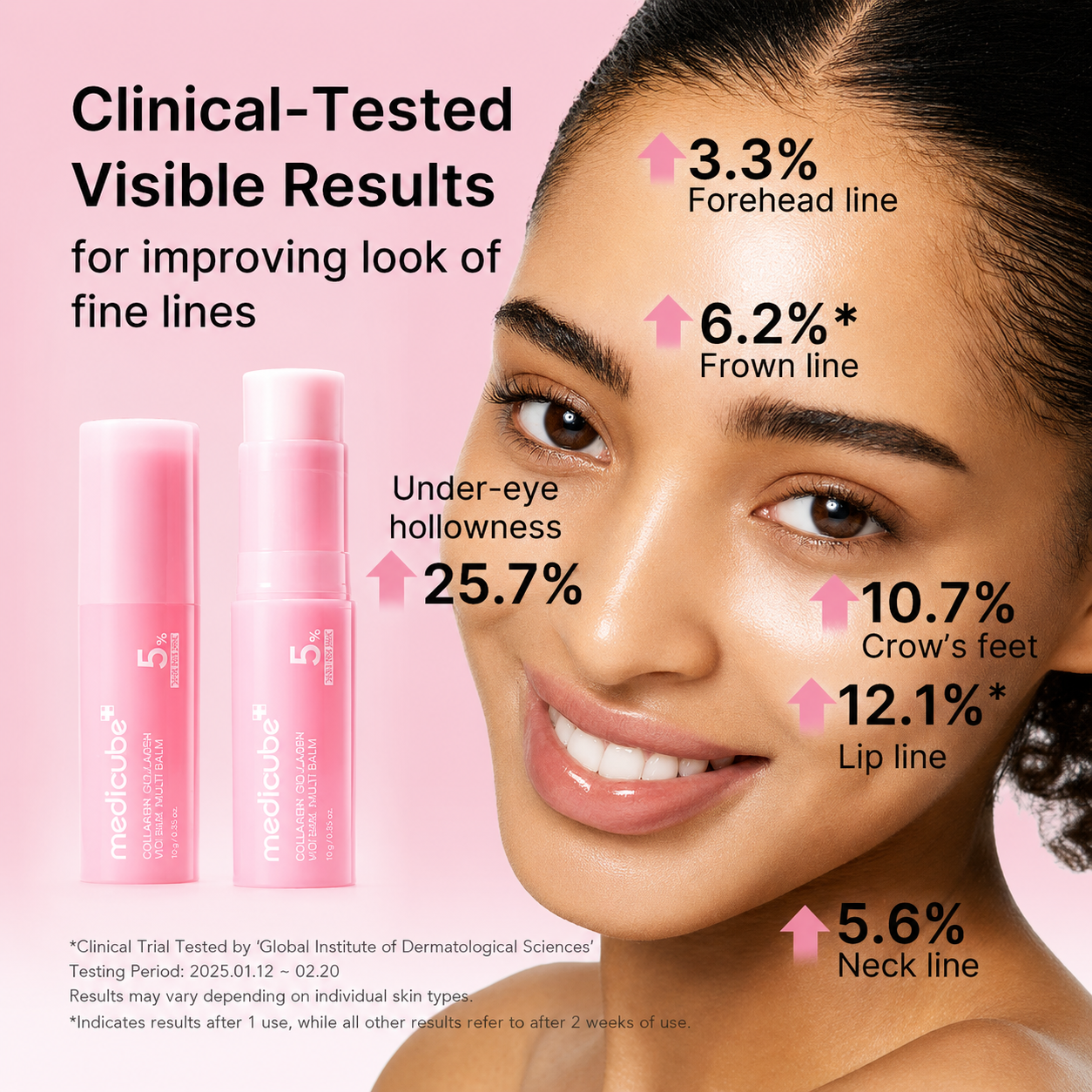 [NEW] [medicube] PDRN Pink Collagen Volume Multi Balm | All In One Volufiline, PDRN, NAD Stick for Youthful-Looking, Helping Look of Fine Lines, Firming Care, Anti-Aging Care | For Under-Eyes, Neck, Forehead, Smile Lines, Lip Care | Korean Skincare